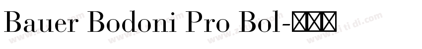 Bauer Bodoni Pro Bol字体转换